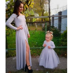 Комплект платье для торжеств люрекс-блеск мама дочка