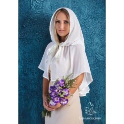 Ниспадающий платок шаль для храма венчание крещение шифоновый