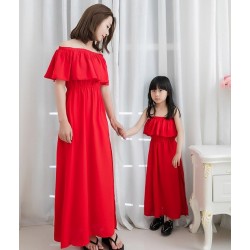 Комплект платьев в пол мама дочка